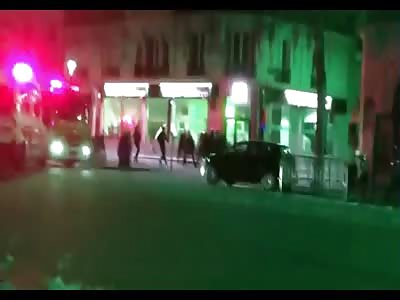 French Police Engage Armed Suspects Outside Of The Bataclan Music Theater, Paris