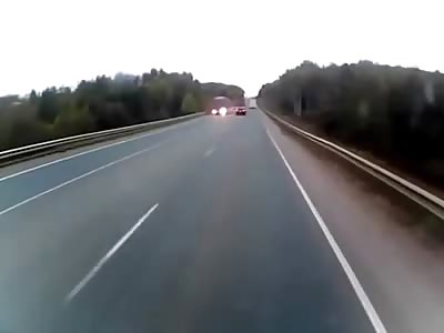 brutal collision of two trucks