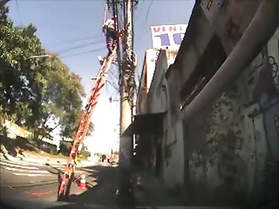 Worker gets electrocuted in this scary accident