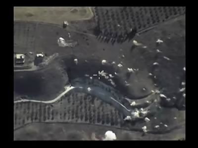 Footage released of Russian airstrikes by Russia.