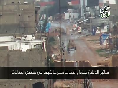 Missile Sends Tank Turret Flying In Benghazi