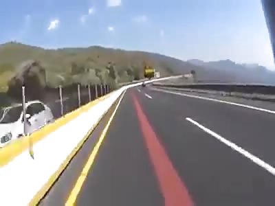 Biker loses control on curve and kills another biker in his way