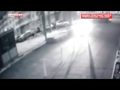 The car fell from the eighth floor of parking in the suburbs of Moscow!