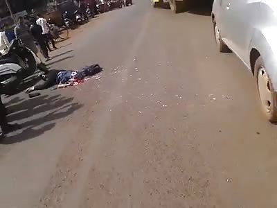 Girl's Head Smashed With Brain All Over the Pavement