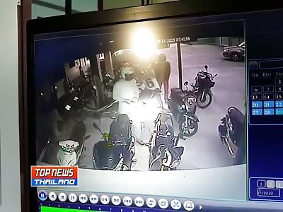 Motorcycle Thief Get Shot in the Spine 