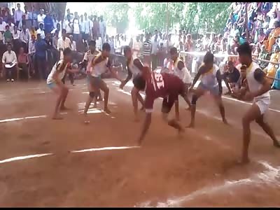 Kabaddi Player Died During the Game by a Kick to the Head 