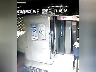 Chinese Man Falls into Elevator Shaft after Kicking Doors Open