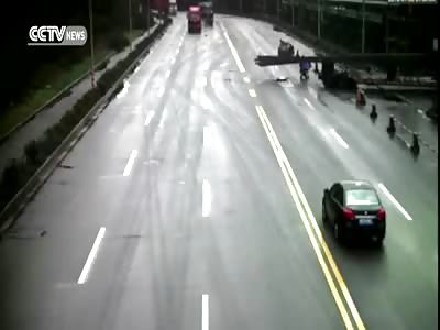Car roof ripped off in an accident