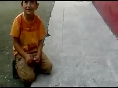 Little Kid Blows Himself Up!