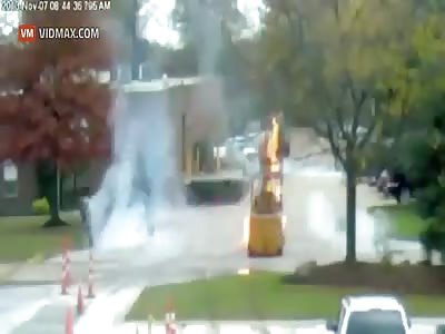 Man Miraculously Escapes Propane Tank Explosion.