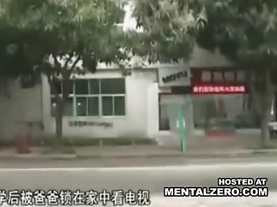 Chinese Toddler Jumps Off Six Story Building While Holding an Umbrella