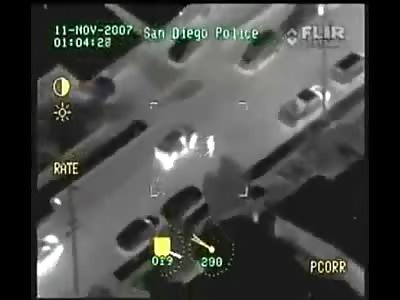 Shocking Infrared Police Chase Suicide