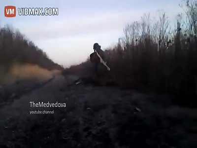 Its a wrong day for pro-Russian separatists` mortar crew!