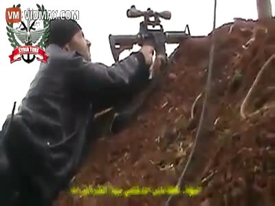  ISIS gunmen get shot in the head during a firefight by a sniper.