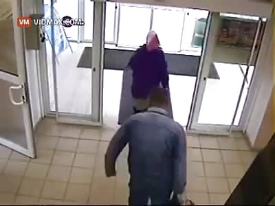A typical day at a Russian supermarket.