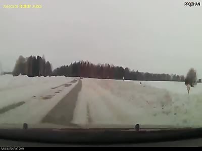 Snow driving technique in Russia