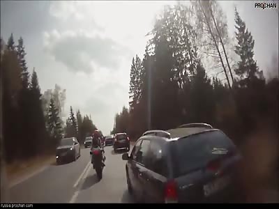Russian Biker Shows How To It!